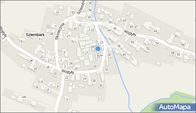 Szlembark, Wojtyły Karola, ks. kard., 21, mapa Szlembark