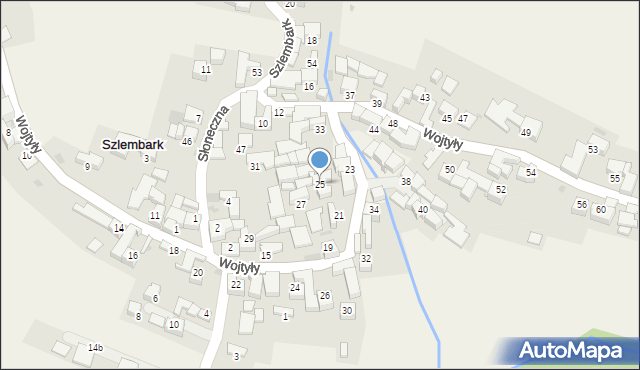 Szlembark, Wojtyły Karola, ks. kard., 25, mapa Szlembark