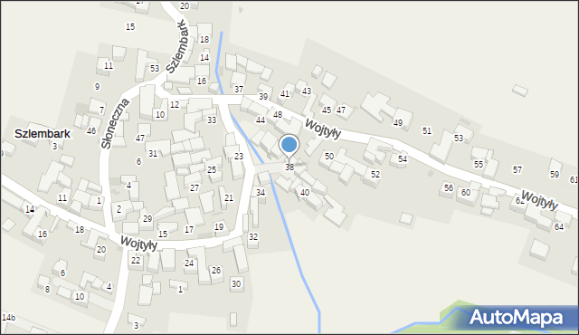 Szlembark, Wojtyły Karola, ks. kard., 38, mapa Szlembark