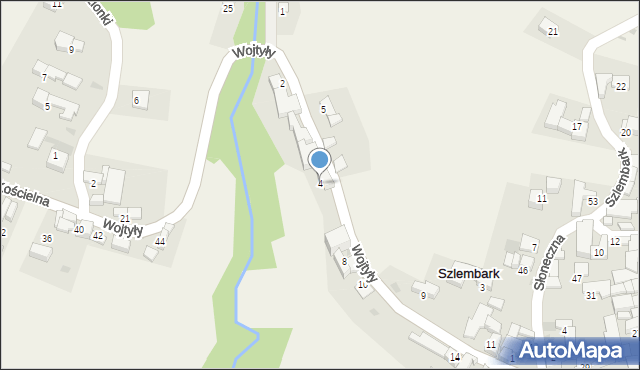 Szlembark, Wojtyły Karola, ks. kard., 4, mapa Szlembark