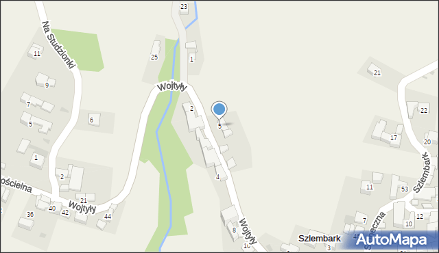 Szlembark, Wojtyły Karola, ks. kard., 5, mapa Szlembark