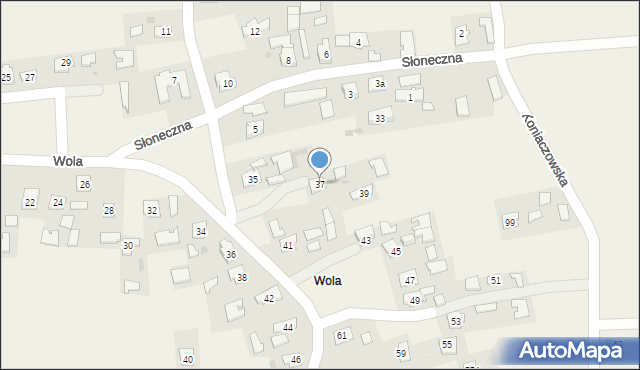 Szówsko, Wola, 37, mapa Szówsko