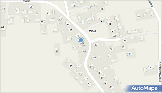 Szówsko, Wola, 44a, mapa Szówsko