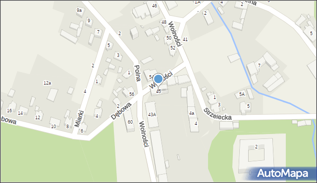 Szymiszów, Wolności, 45, mapa Szymiszów