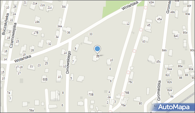 Tarnów, Wolańska, 35, mapa Tarnów