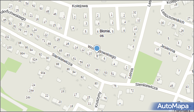 Tarnów, Wołodyjowskiego Michała, 8, mapa Tarnów