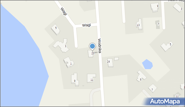 Tomaszkowo, Wodnika, 13, mapa Tomaszkowo