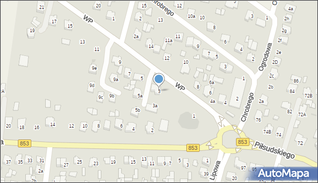 Tomaszów Lubelski, Wojska Polskiego, 3, mapa Tomaszów Lubelski