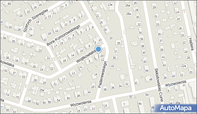 Tomaszów Lubelski, Wojtkowiaka Antoniego, 1, mapa Tomaszów Lubelski