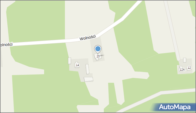 Truskawka, Wolności, 13, mapa Truskawka