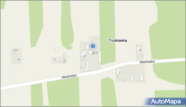 Truskawka, Wolności, 18, mapa Truskawka