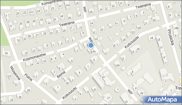 Trzebnica, Wojska Polskiego, 3, mapa Trzebnica