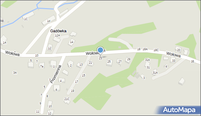 Tuchów, Wołowa, 23, mapa Tuchów