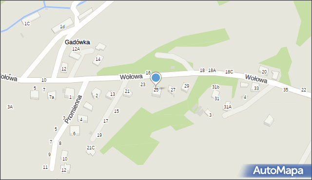 Tuchów, Wołowa, 25, mapa Tuchów