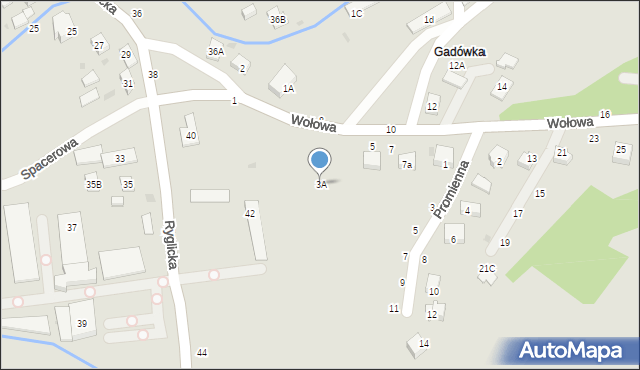 Tuchów, Wołowa, 3A, mapa Tuchów