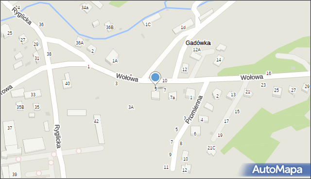 Tuchów, Wołowa, 5, mapa Tuchów