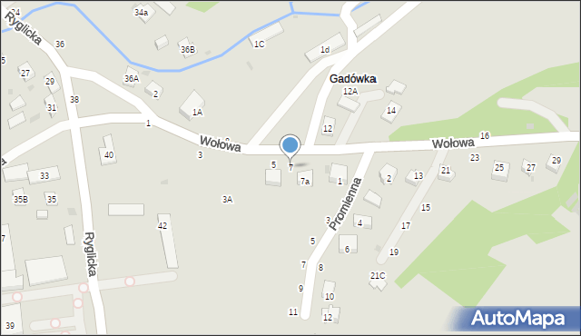 Tuchów, Wołowa, 7, mapa Tuchów