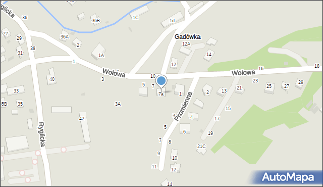 Tuchów, Wołowa, 7a, mapa Tuchów