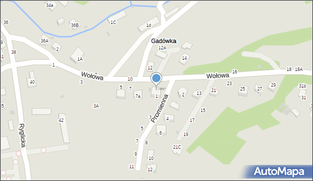 Tuchów, Wołowa, 9, mapa Tuchów