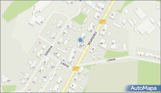 Tuczno, Wolności, 23, mapa Tuczno