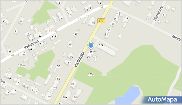 Tuczno, Wolności, 32, mapa Tuczno