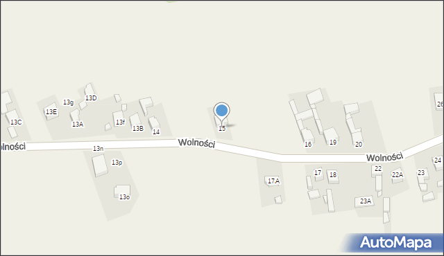 Twardowice, Wolności, 15, mapa Twardowice