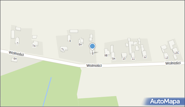 Twardowice, Wolności, 9, mapa Twardowice