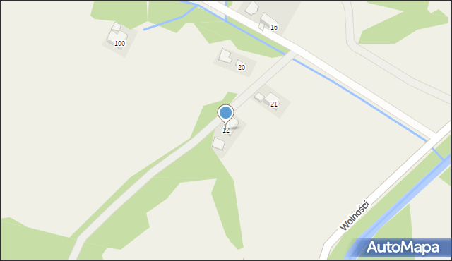 Tylicz, Wolności, 12, mapa Tylicz