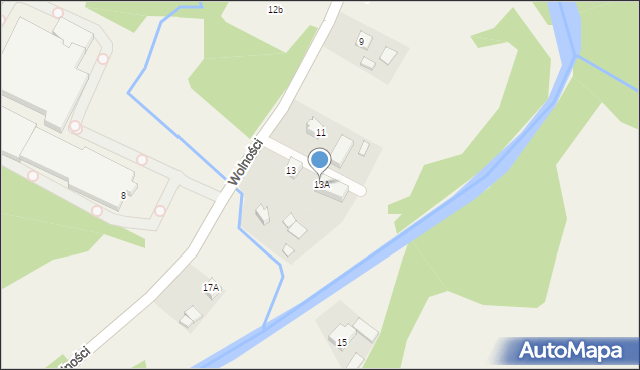 Tylicz, Wolności, 13A, mapa Tylicz