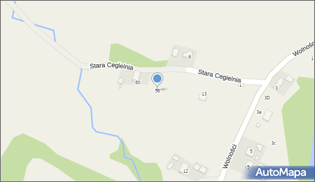 Tylicz, Wolności, 56, mapa Tylicz