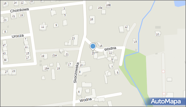 Ustroń, Wodna, 13, mapa Ustroń