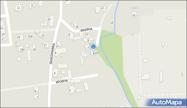 Ustroń, Wodna, 5, mapa Ustroń