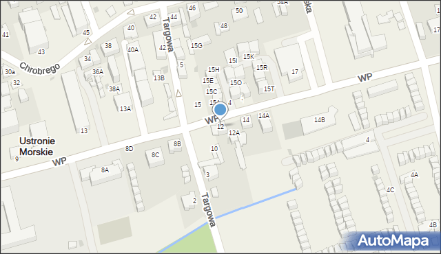 Ustronie Morskie, Wojska Polskiego, 12, mapa Ustronie Morskie