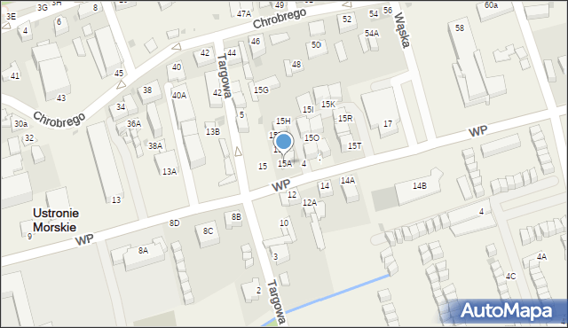 Ustronie Morskie, Wojska Polskiego, 15A, mapa Ustronie Morskie