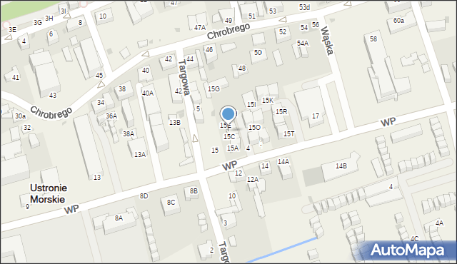 Ustronie Morskie, Wojska Polskiego, 15D, mapa Ustronie Morskie