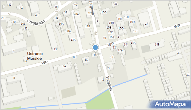 Ustronie Morskie, Wojska Polskiego, 8B, mapa Ustronie Morskie