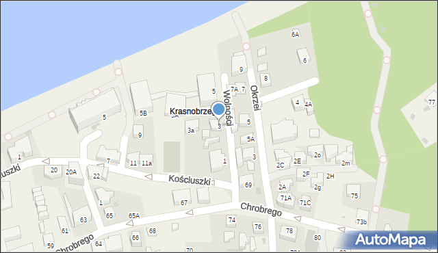 Ustronie Morskie, Wolności, 3, mapa Ustronie Morskie