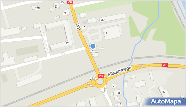 Wadowice, Wojska Polskiego, 12a, mapa Wadowice