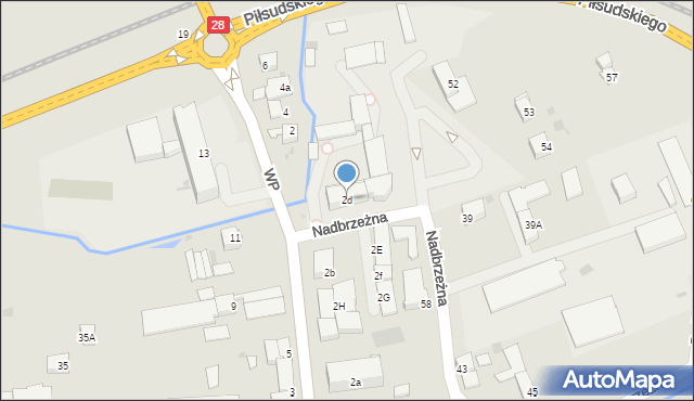 Wadowice, Wojska Polskiego, 2d, mapa Wadowice