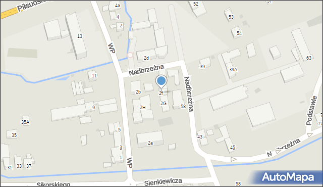 Wadowice, Wojska Polskiego, 2f, mapa Wadowice