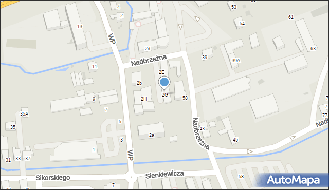 Wadowice, Wojska Polskiego, 2G, mapa Wadowice
