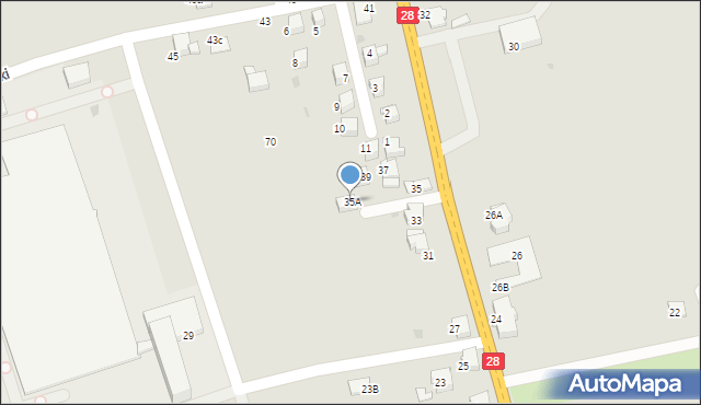 Wadowice, Wojska Polskiego, 35A, mapa Wadowice