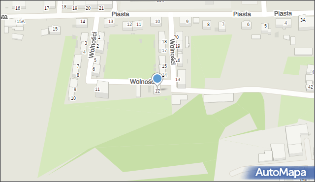 Wałbrzych, Wolności, 12, mapa Wałbrzycha