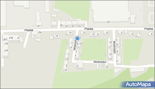 Wałbrzych, Wolności, 2, mapa Wałbrzycha