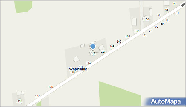 Wapiennik, Wołyńska, 112, mapa Wapiennik