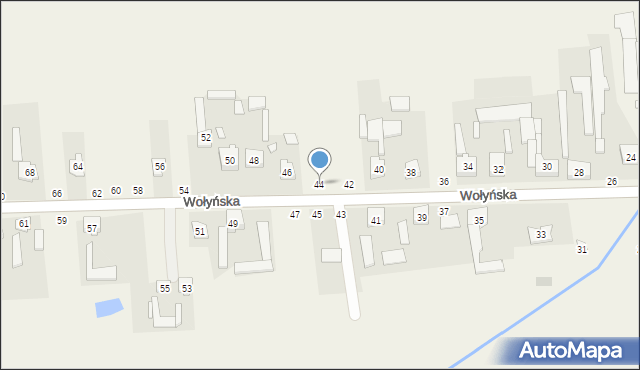 Wapiennik, Wołyńska, 44, mapa Wapiennik