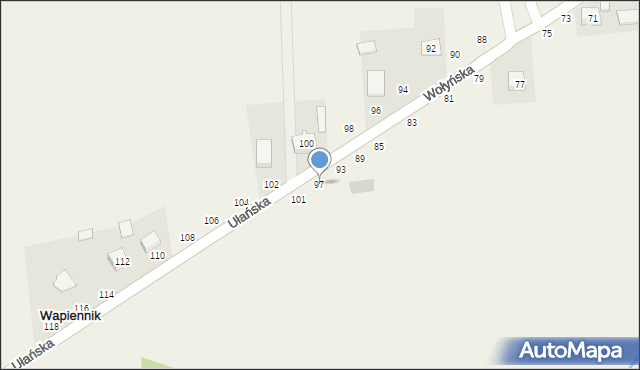 Wapiennik, Wołyńska, 97, mapa Wapiennik