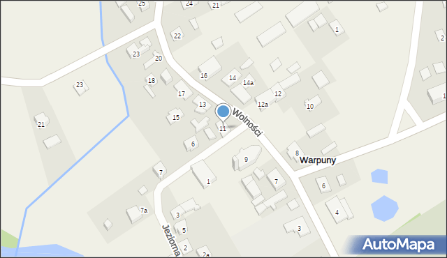 Warpuny, Wolności, 11, mapa Warpuny