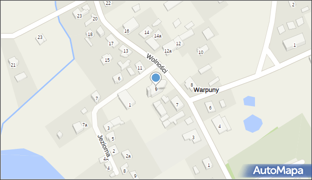 Warpuny, Wolności, 9, mapa Warpuny