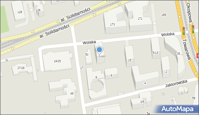 Warszawa, Wolska, 17, mapa Warszawy